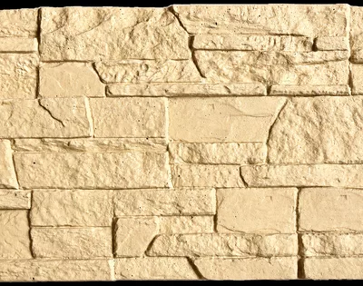 plaque de cloture en béton imitation pierre, vue détaillé de la pierre taillé du dessin de la plaque en béton